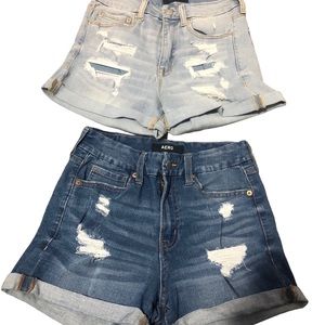 2 Highrise Curvy AERO Jean Shorts